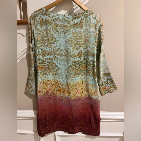 Anthropologie Maeve Silk Mini Dress - Picture 8 of 11